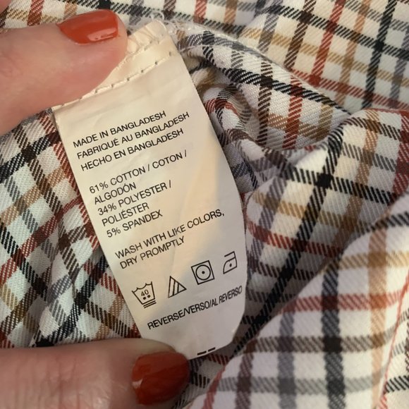 Van Heusen Long Sleeve Button Down Dress Shirt Plaid Size Large 16-16.5 - Picture 7 of 10